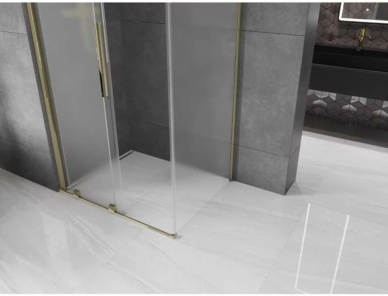 Dušo kabina Mexen Velar, 140 x 90 cm, Gold/matinis stiklas