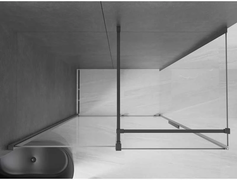 Dušo kabina Mexen Velar, 160 x 90 cm, Gun metal/Transparent