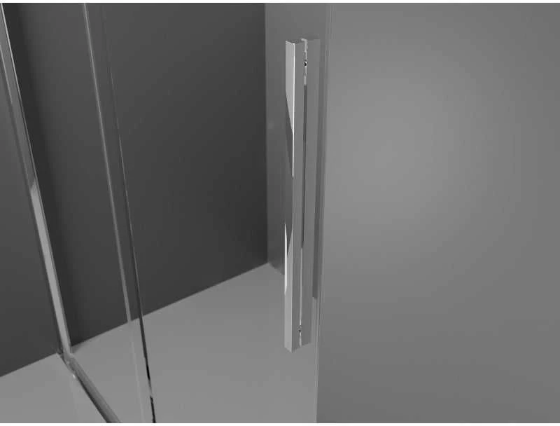Dušo kabina Mexen Velar, 90 x 110 cm, Chrome/matinis stiklas