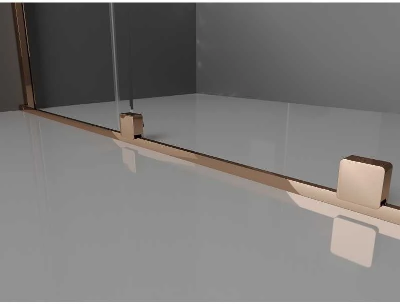 Dušo kabina Mexen Velar L, 100 x 85 cm, Rose auksinis/Transparent