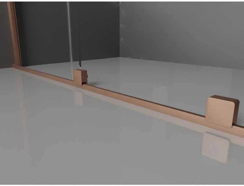 Dušo kabina Mexen Velar L, 110 x 75 cm, Brushed copper/Transparent