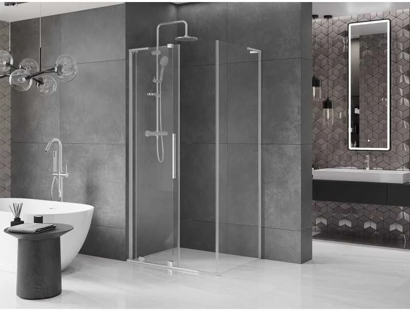 Dušo kabina Mexen Velar L, 120 x 110 cm, Chrome/Transparent