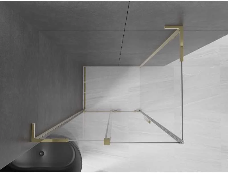 Dušo kabina Mexen Velar L, 120 x 90 cm, Gold/Transparent