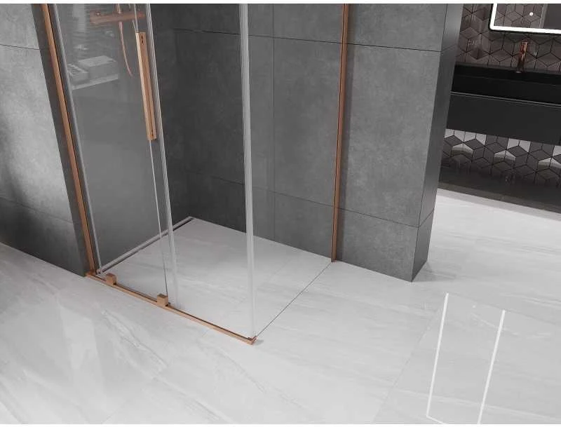 Dušo kabina Mexen Velar L, 90 x 110 cm, Brushed copper/Transparent