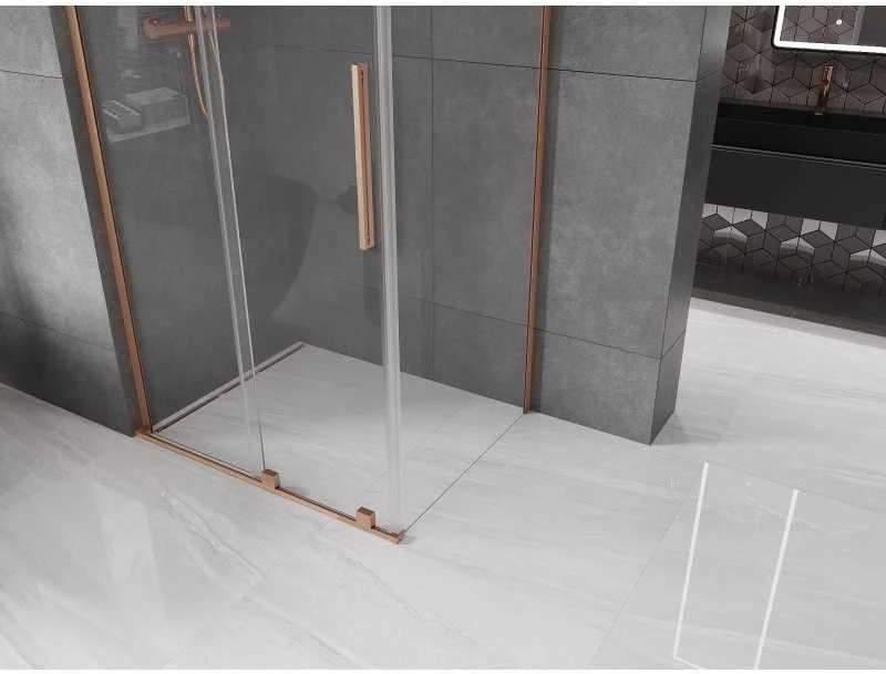 Dušo kabina Mexen Velar L, 90 x 120 cm, Brushed copper/Transparent