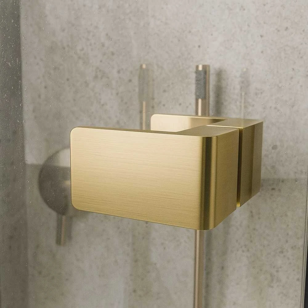 Dušo kabina Rea Atlas, 80x100 cm, Brushed Gold, dešinė