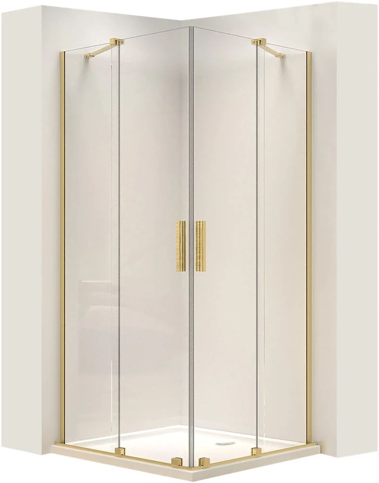Dušo kabina REA Montana Double, Brushed Gold, 80x80 cm