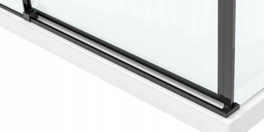 Dušo kabina Rea Solar, Juodas mat, 80x100 cm