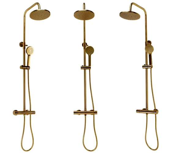 Dušo komplektas su termostatu REA Parot, Brushed Gold