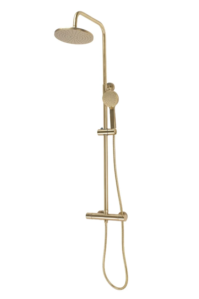 Dušo komplektas su termostatu REA Parot, Brushed Gold