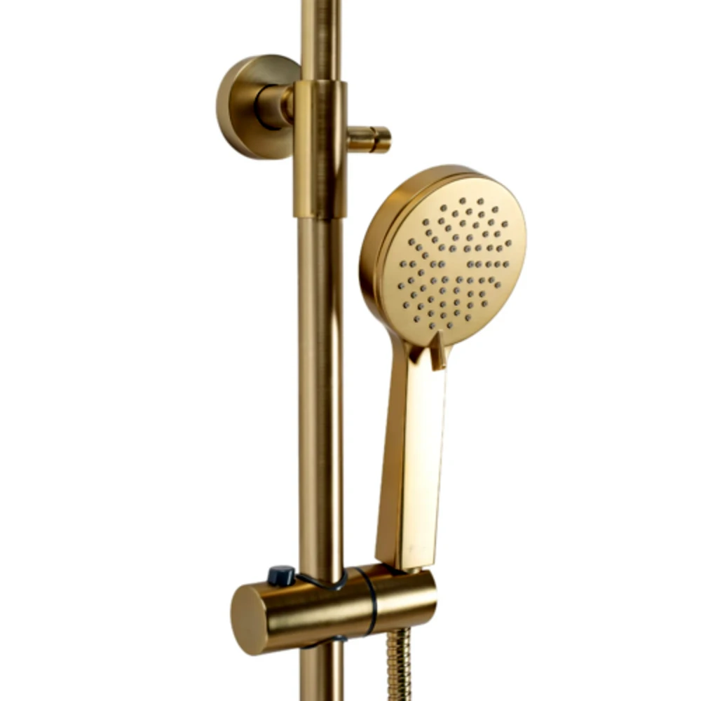 Dušo komplektas su termostatu REA Parot, Brushed Gold
