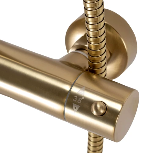 Dušo komplektas su termostatu REA Parot, Brushed Gold