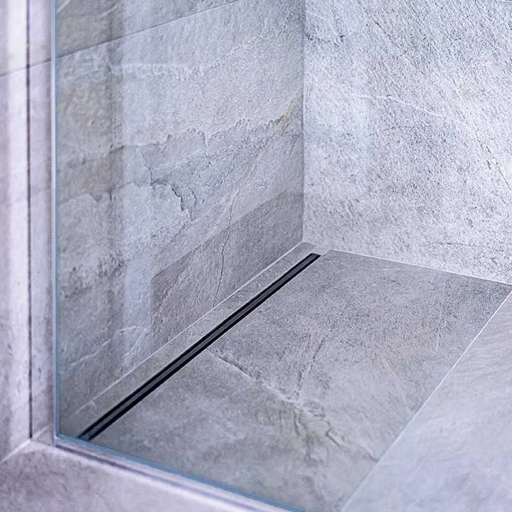 Dušo latakas Laveo Slim, 50 cm, Inox