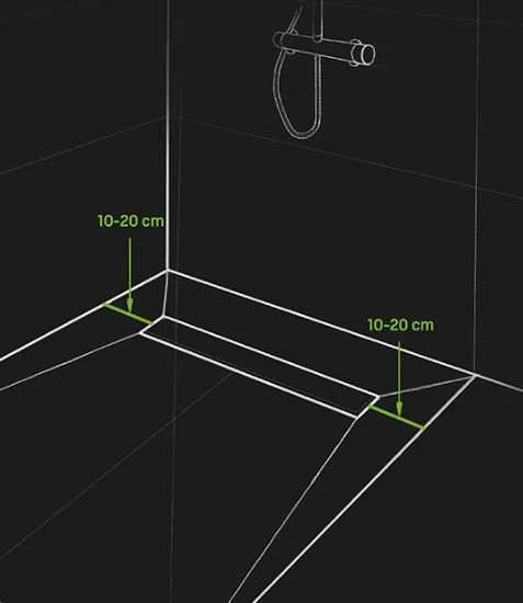 Dušo latakas Laveo Slim, 50 cm, Inox