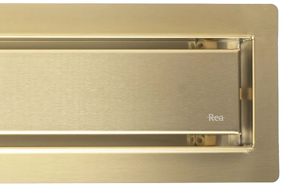 Dušo latakas REA Neox, Brushed Gold, 80 cm