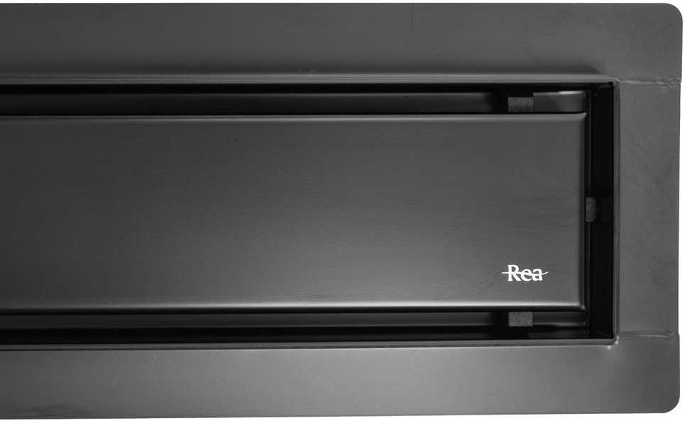 Dušo latakas REA Neox, Juodas, 70 cm