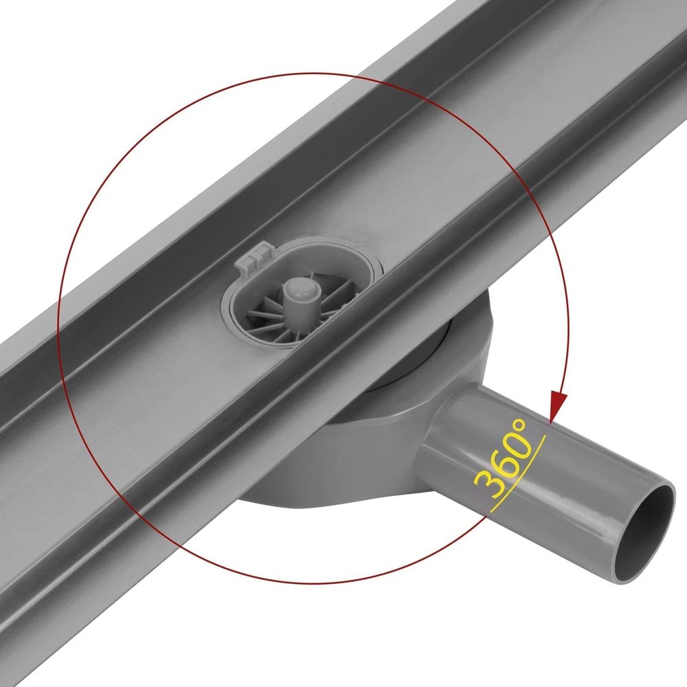 Dušo latakas REA Neox Pro, Titanium, 100 cm