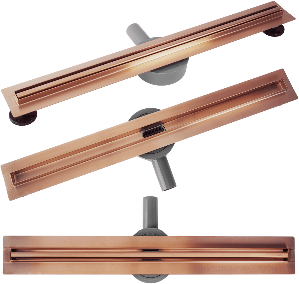 Dušo latakas REA Neox Slim Pro, Brushed Copper, 60 cm