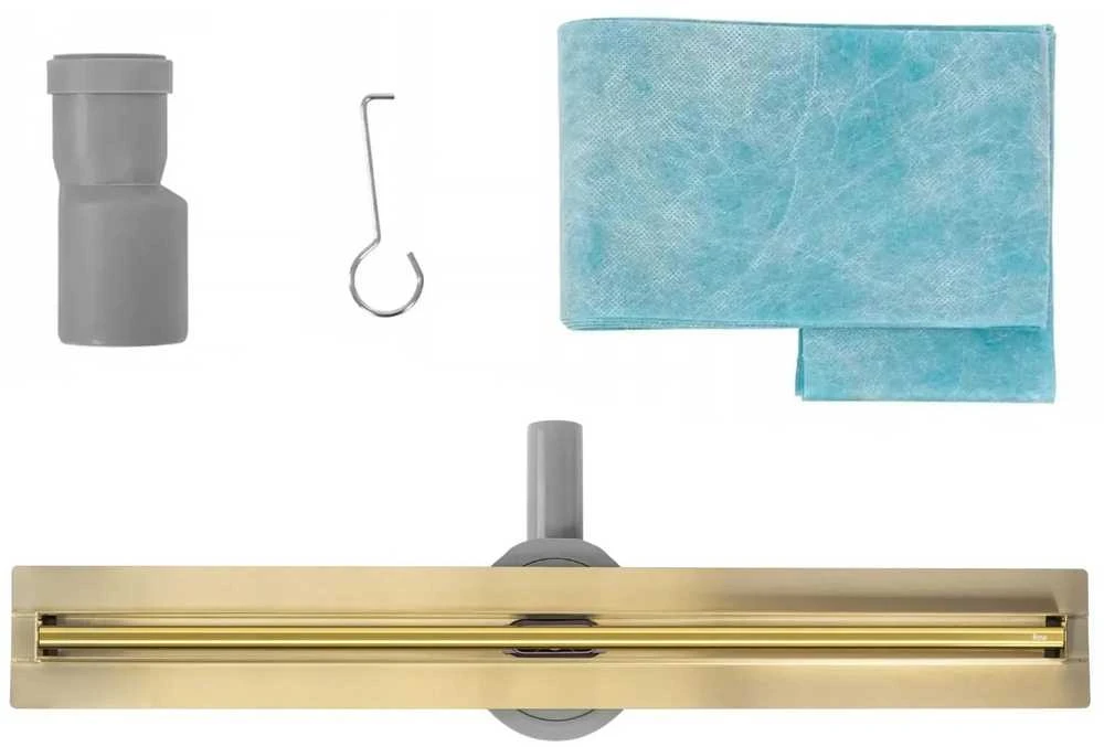 Dušo latakas REA Neox Slim Pro, Gold, 60 cm