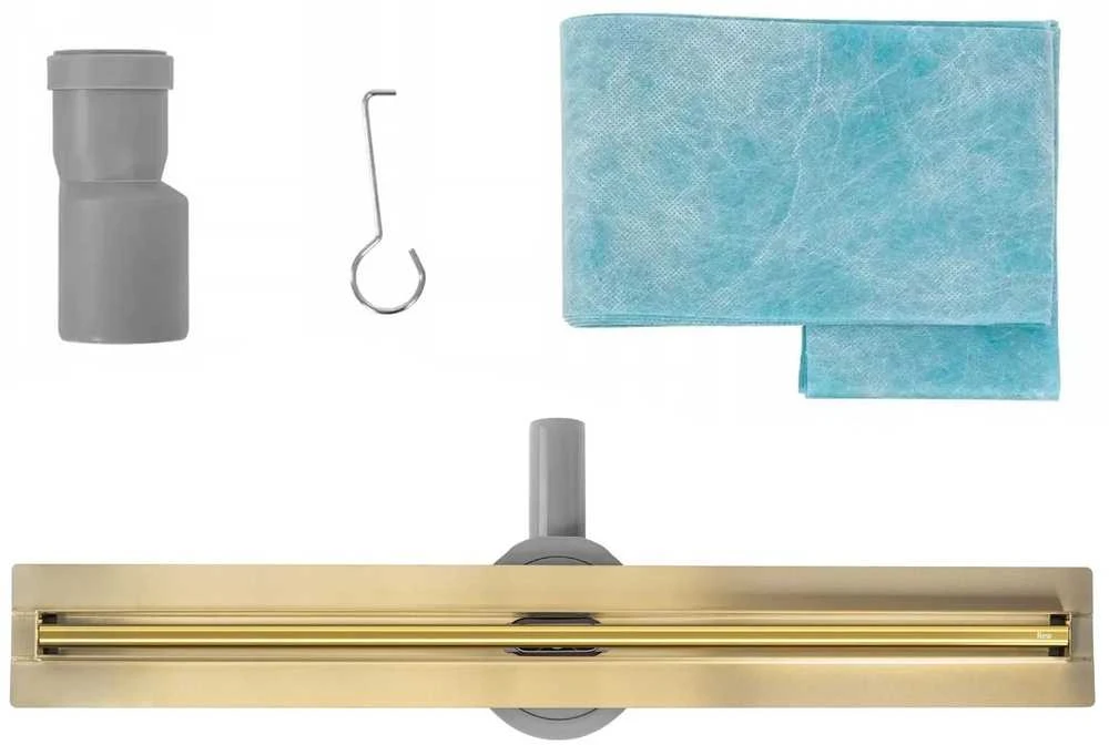 Dušo latakas REA Neox Slim Pro, Gold, 70 cm