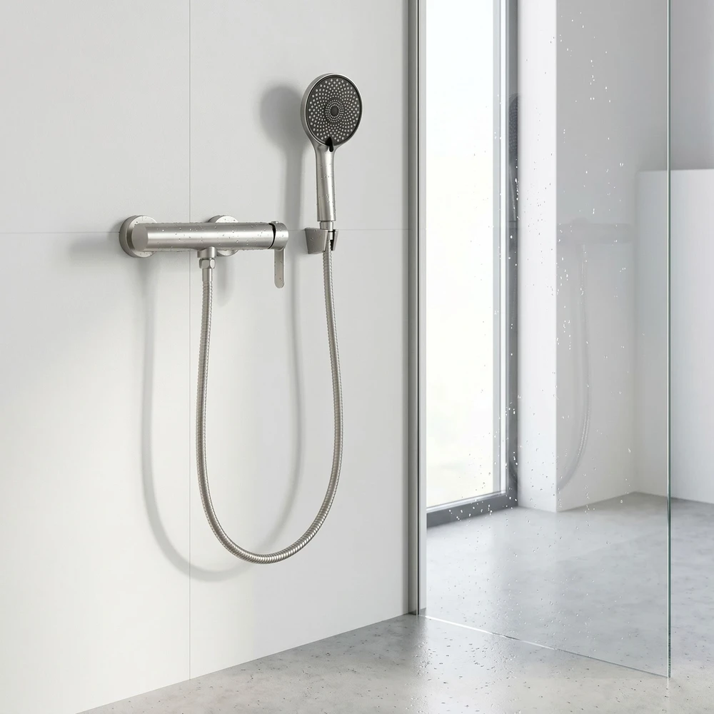 Dušo maišytuvo komplektas REA Arcos, Brushed Nickel