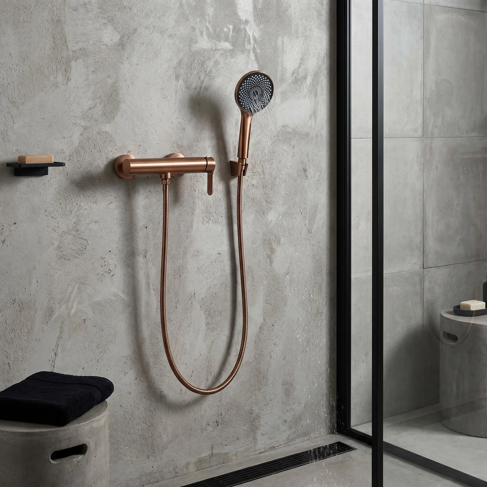 Dušo maišytuvo komplektas REA Arcos, Brushed Copper