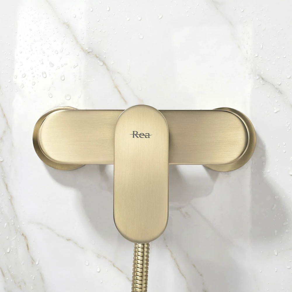 Dušo maišytuvo komplektas REA Drop, Brushed Gold