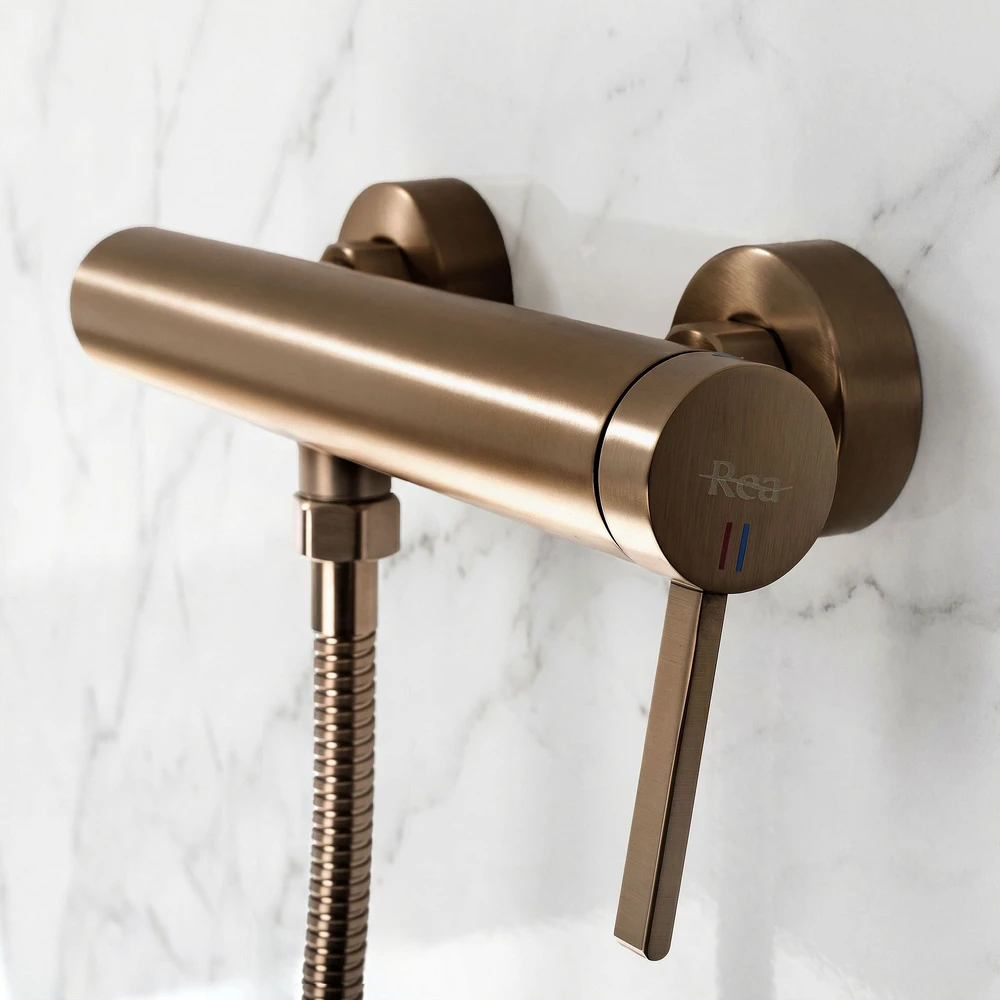 Dušo maišytuvo komplektas REA Rivo, Brushed Copper