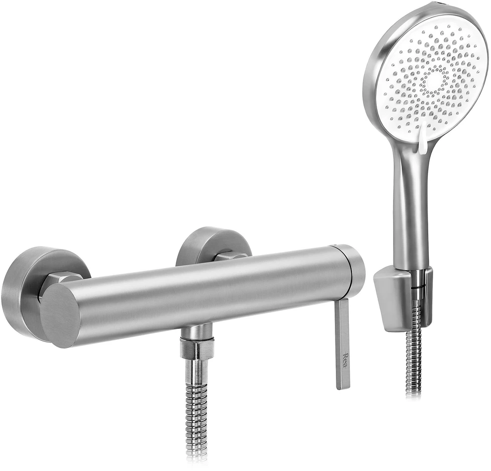 Dušo maišytuvo komplektas REA Rivo, Brushed Nickel