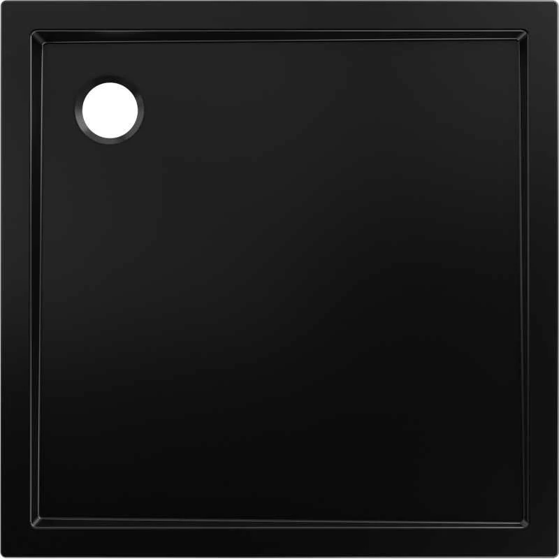 Dušo padėklas Mexen Flow Slim, kvadratinis, 120 x 120 cm, Juodas matt