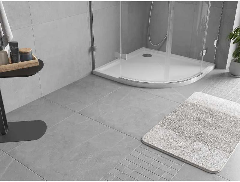 Dušo padėklas Mexen Flow Slim, pusapvalis, 80 x 80 cm, Baltas gloss
