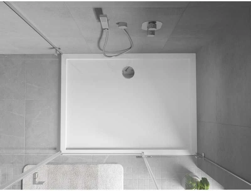 Dušo padėklas Mexen Flow Slim, stačiakampis, 70 x 110 cm, Baltas gloss