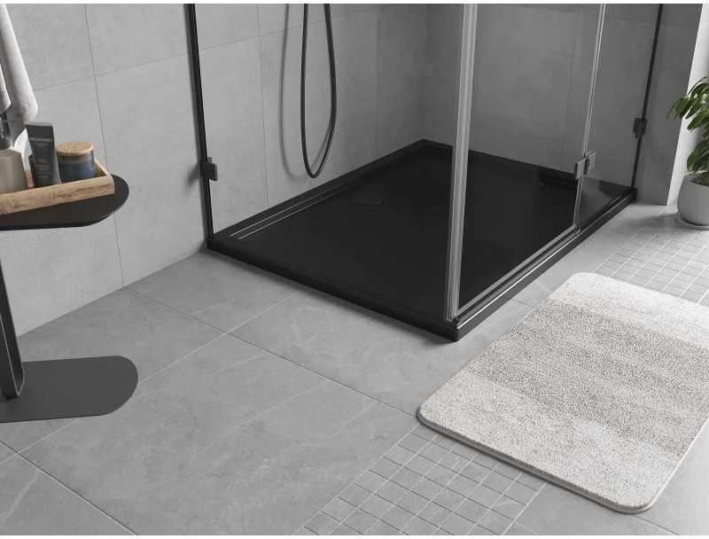 Dušo padėklas Mexen Flow Slim, stačiakampis, 70 x 90 cm, Juodas matt