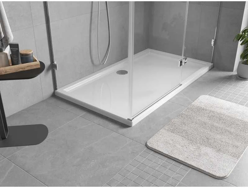 Dušo padėklas Mexen Flow Slim, stačiakampis, 70 x 150 cm, Baltas gloss