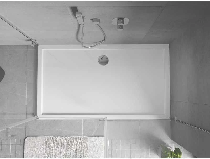 Dušo padėklas Mexen Flow Slim, stačiakampis, 85 x 150 cm, Baltas gloss