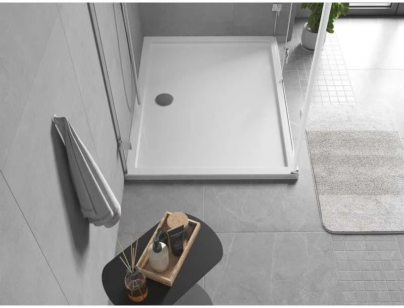 Dušo padėklas Mexen Flow Slim, stačiakampis, 90 x 120 cm, Baltas gloss