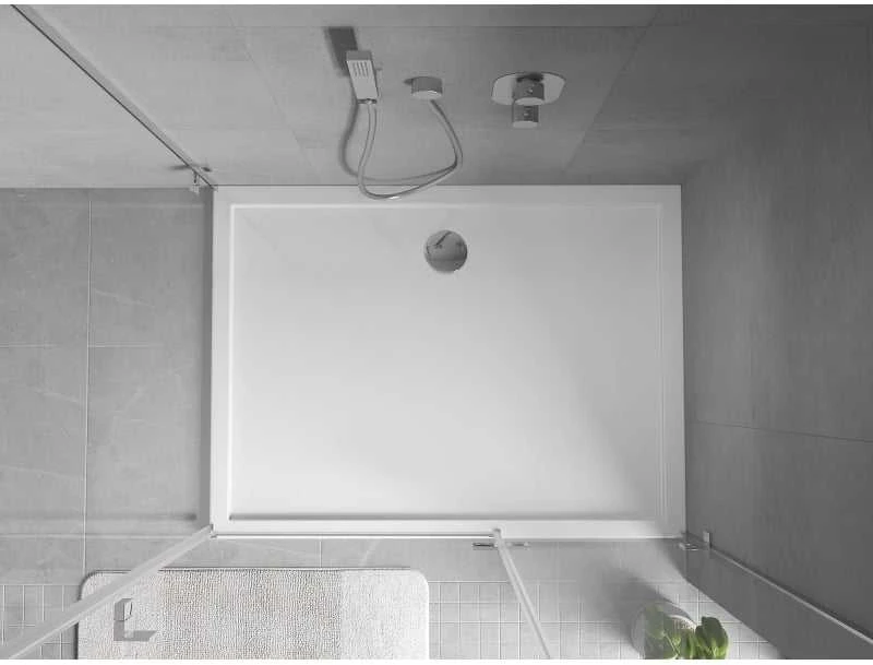 Dušo padėklas Mexen Flow Slim, stačiakampis, 85 x 130 cm, Baltas gloss