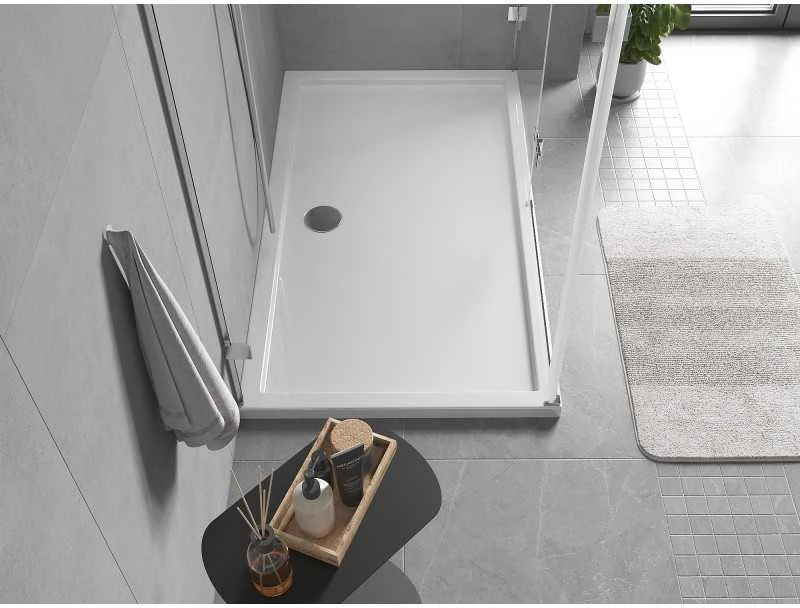 Dušo padėklas Mexen Flow Slim, stačiakampis, 75 x 160 cm, Baltas gloss