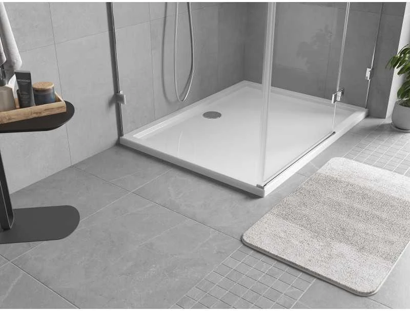 Dušo padėklas Mexen Flow Slim, stačiakampis, 75 x 120 cm, Baltas gloss