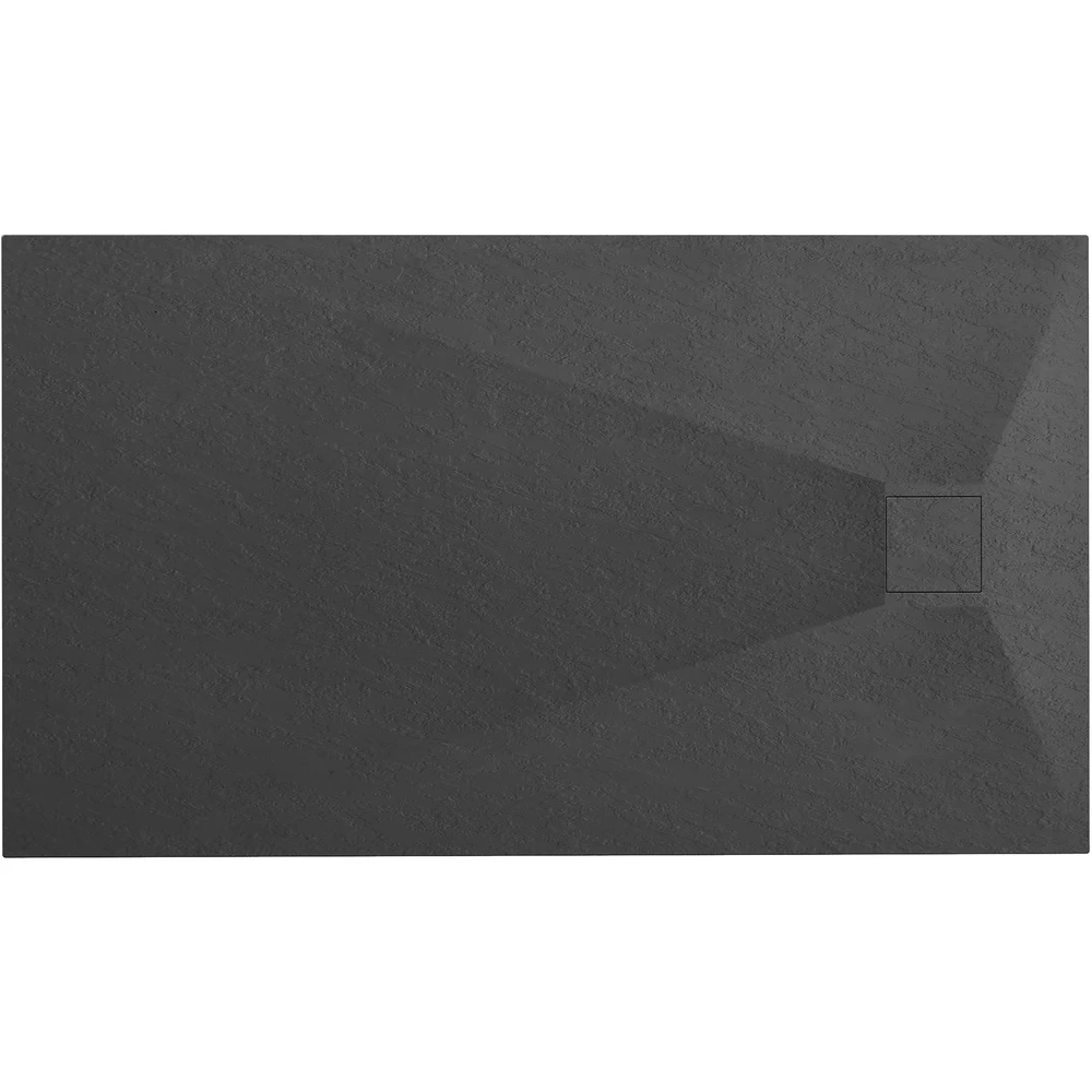 Dušo padėklas Rea Magnum, Juodas, 80x120 cm