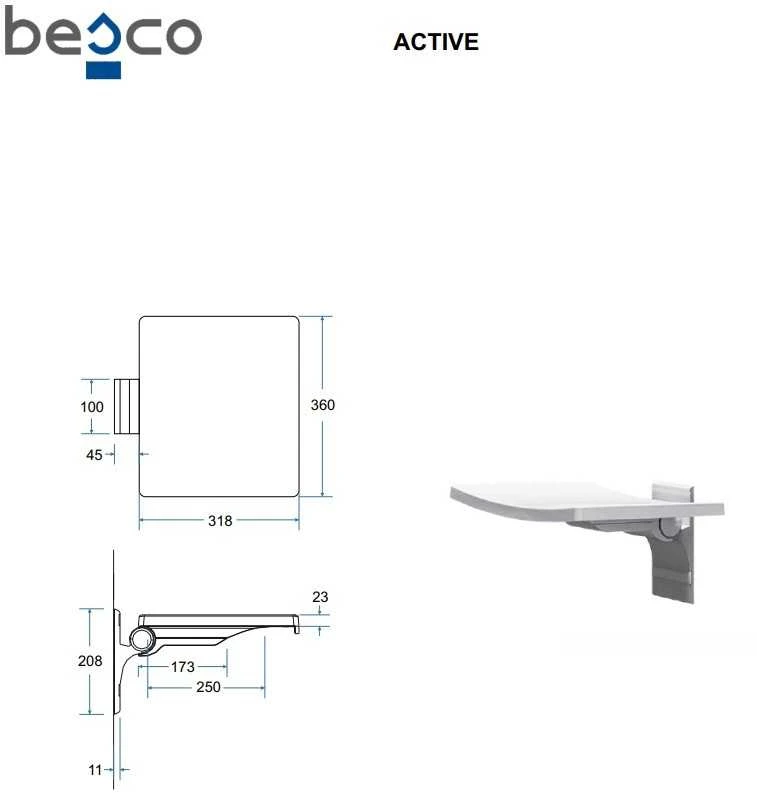 Dušo sėdynė Besco Active