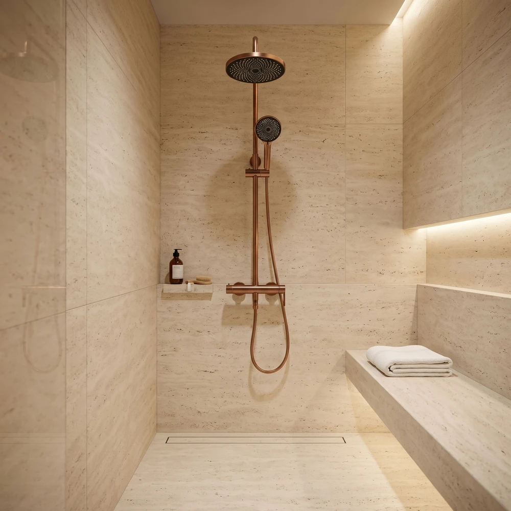 Dušo sistema REA Arcos, Brushed Copper