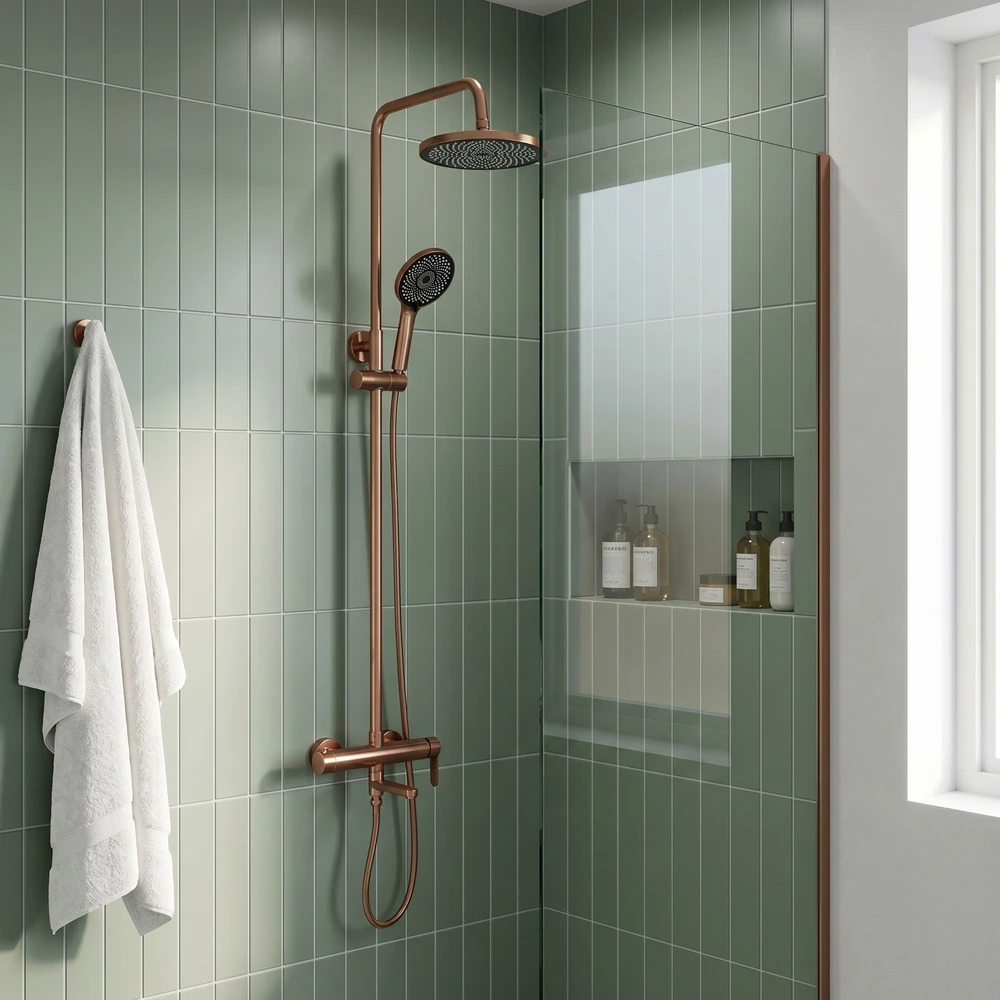 Dušo sistema REA Arcos, Brushed Copper