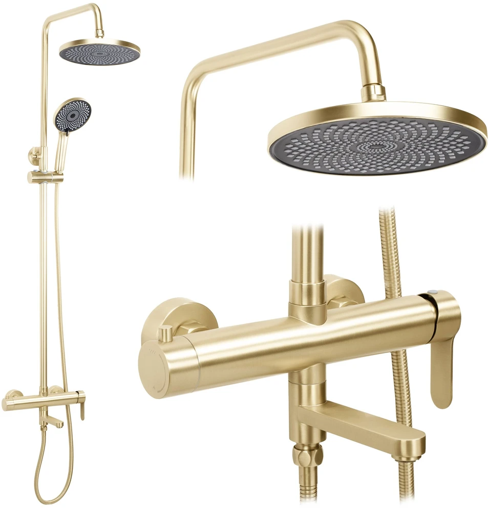 Dušo sistema REA Arcos, Brushed Gold