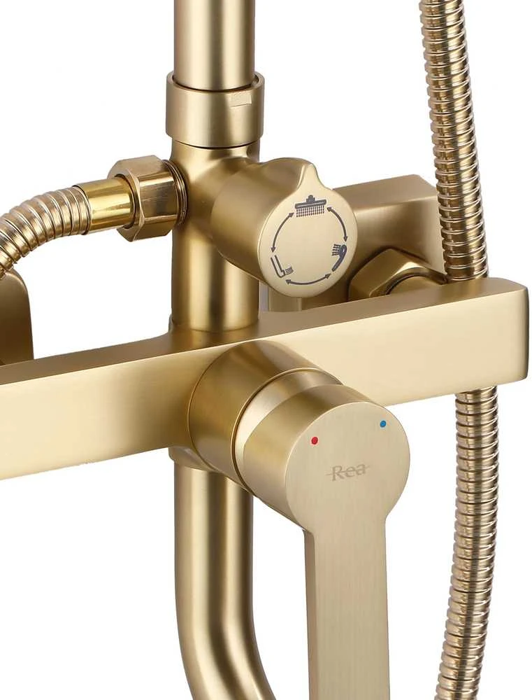Dušo sistema REA Argus, Brushed Gold