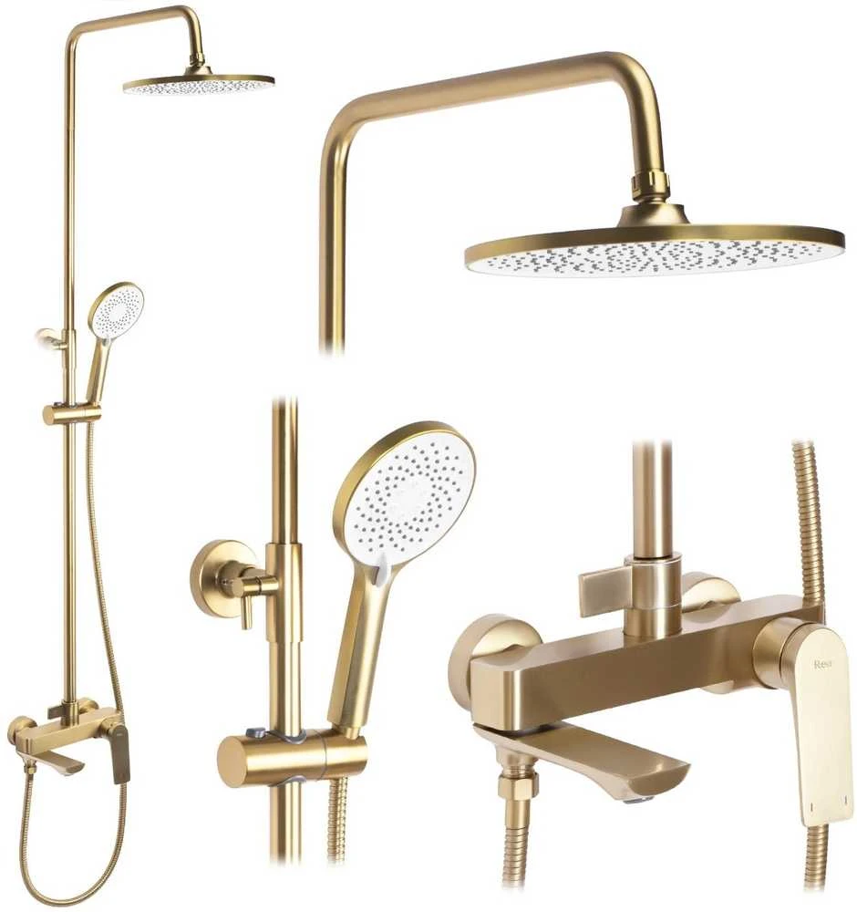 Dušo sistema REA Avalon, Brushed Gold