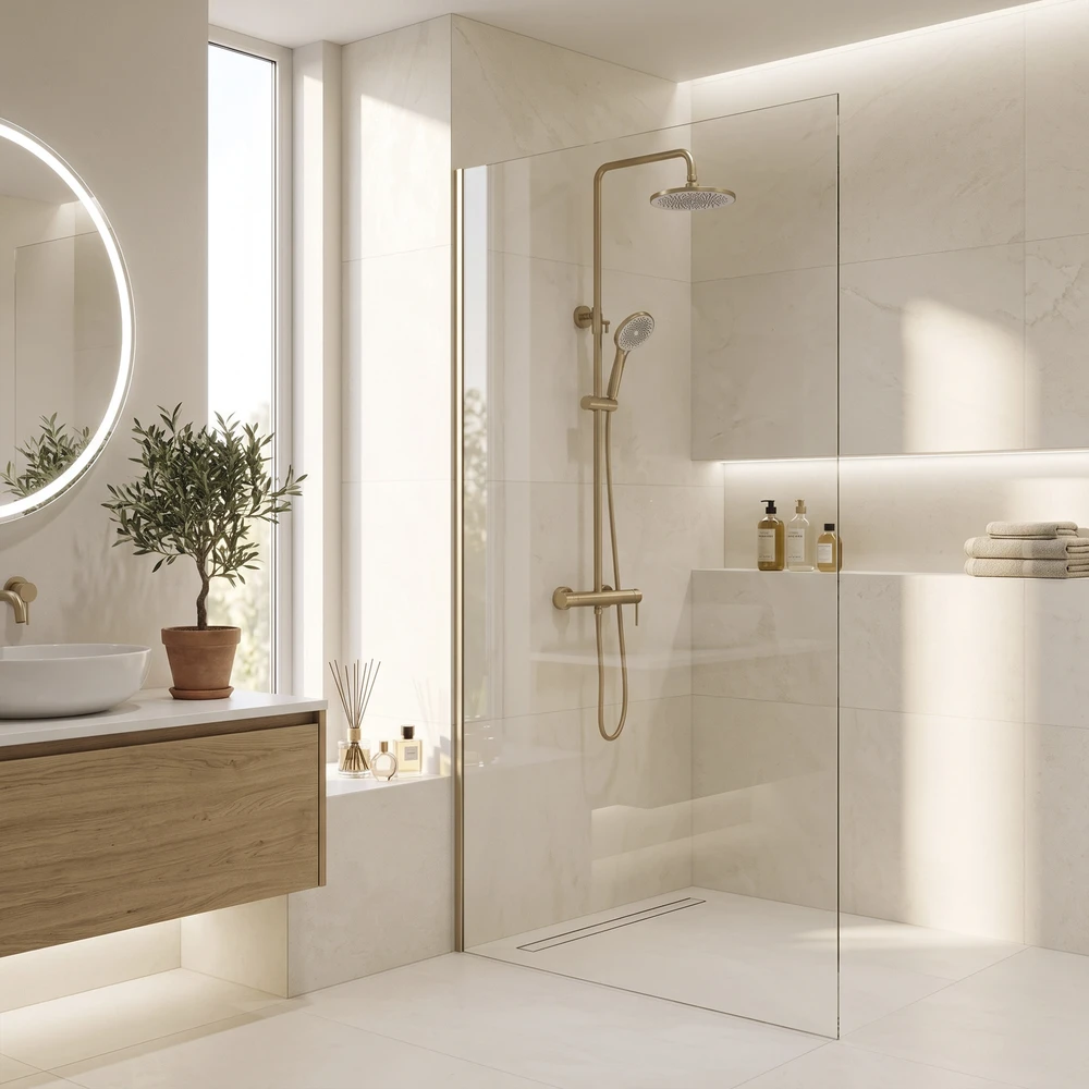 Dušo sistema Rea Foss Clif, Brushed Gold