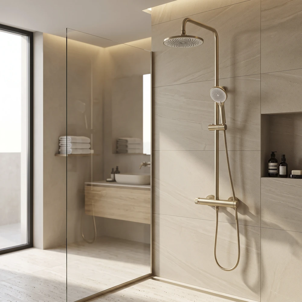 Dušo sistema Rea Foss Clif, Brushed Gold
