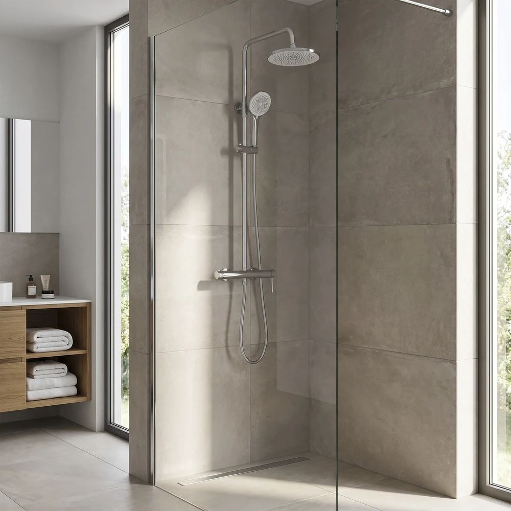 Dušo sistema Rea Foss Clif, Brushed Nickel