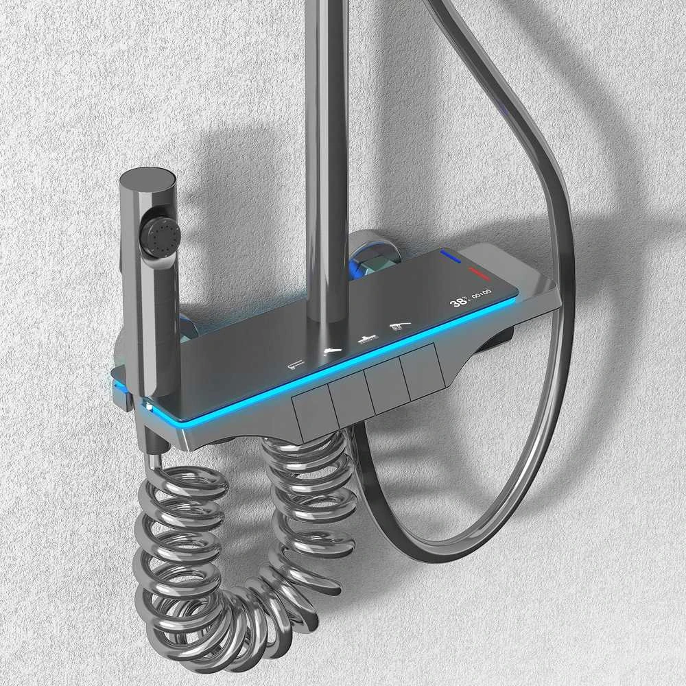 Dušo sistema REA Savio Led, Titanium